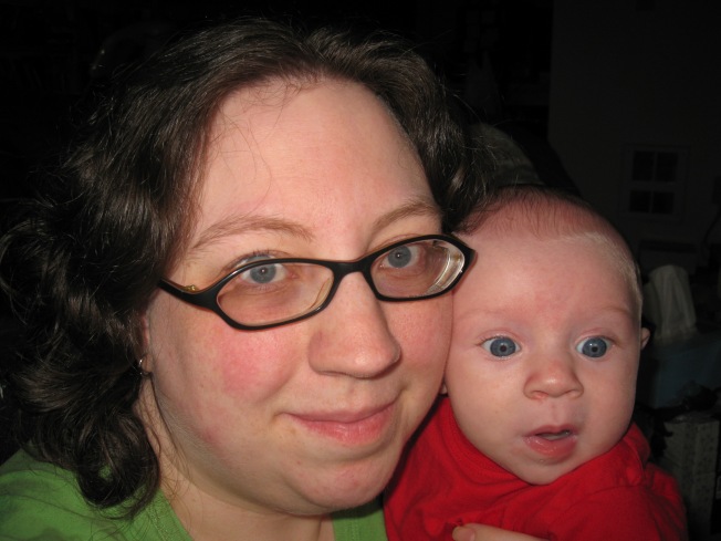 Owen 02/22/13 - With Mama